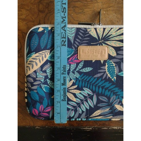 Laptop Sleeve Canvas Case Casual Zipper For iPad and Tablet 12" Black Forest - Picture 8 of 8